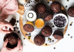 muffins-con-arandanos-chocolate
